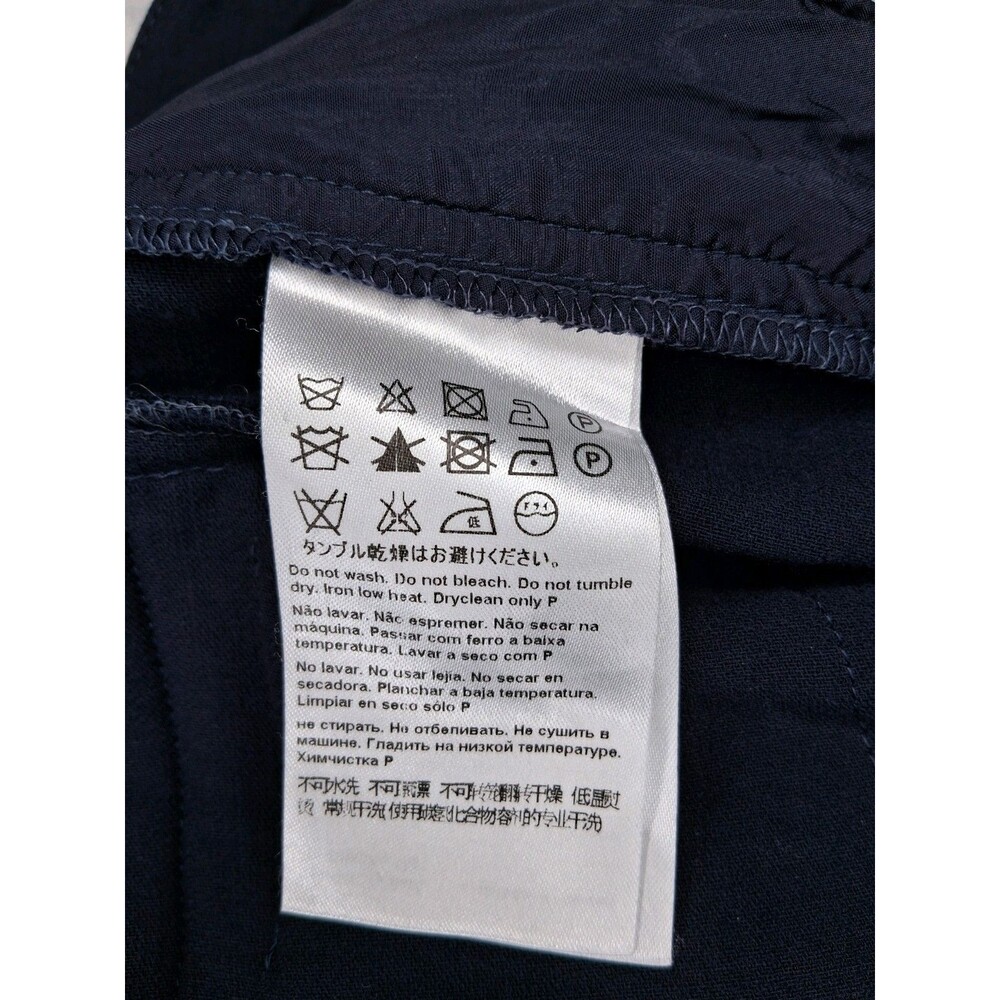 Escada Womens Navy Blue Virgin Wool Stretch Pants Size 44 Office Career - Picture 16 of 16